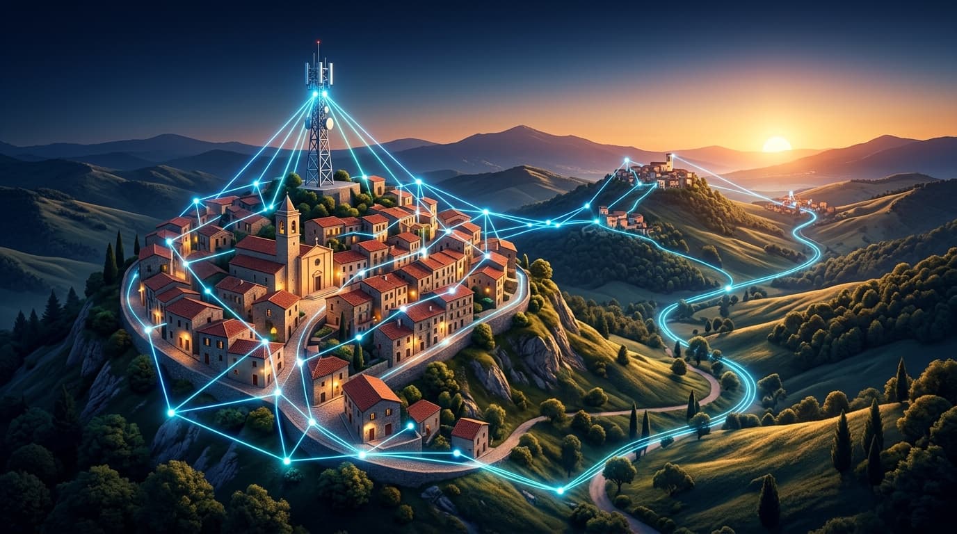 Un borgo della Calabria connesso dalla rete PCS